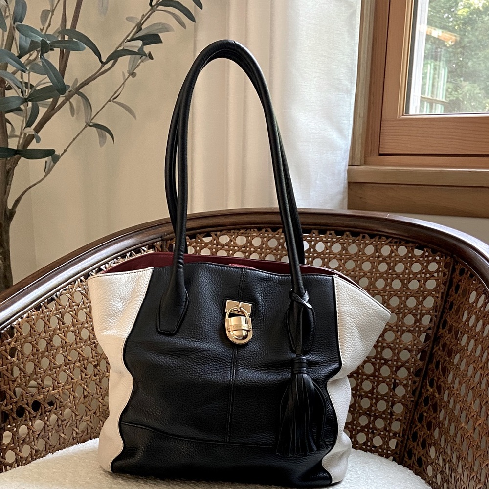 Calvin Klein Leather Tote Purse